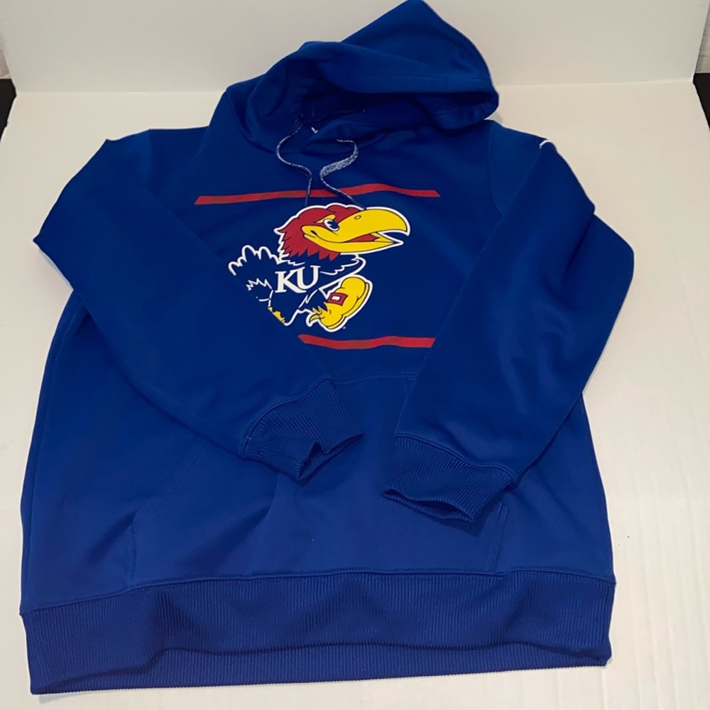 Adidas Climawarm Adult Large Long Sleeve Hooded Kansas Jayhawks Sweatshirt